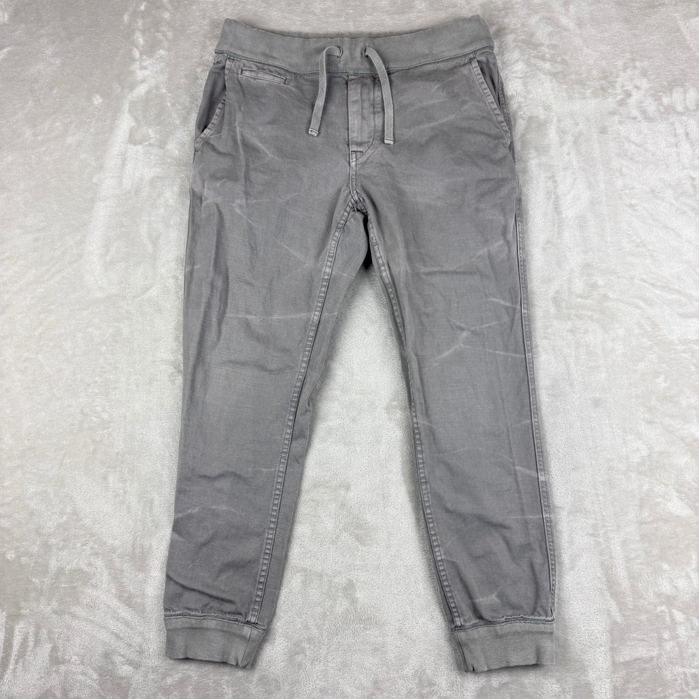Polo Ralph Lauren Jogger Pants Mens S Gray Straight Fit Twill Athleisure 34x27